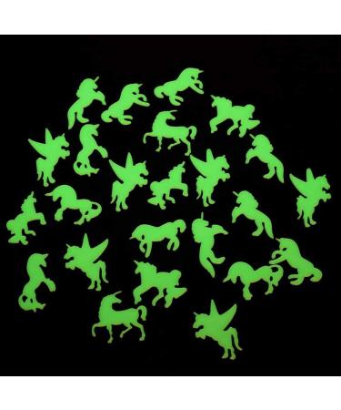 3D Glow in The Dark Unicorn Wall Decals - Nursery Kids Bedroom Decor Sticker Set (24 Unicorns) - Buy Online on GoSupps.com
