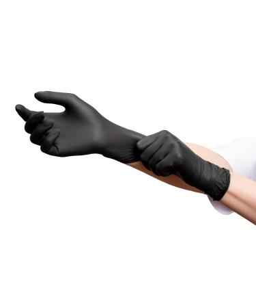 Buy Tiga-Med Powder-Free Black Nitrile Gloves - 100 pcs X-Large | Latex-Free Disposable One-Off Gloves for International Shipping - Buy Online on GoSupps.com