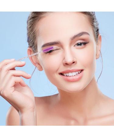 XPP Disposable Eyelash Brushes 100PCS - Crystal Purple Mascara Wands and Brow Spoolie for Makeup - Cosmetic Tools - Buy Online on GoSupps.com