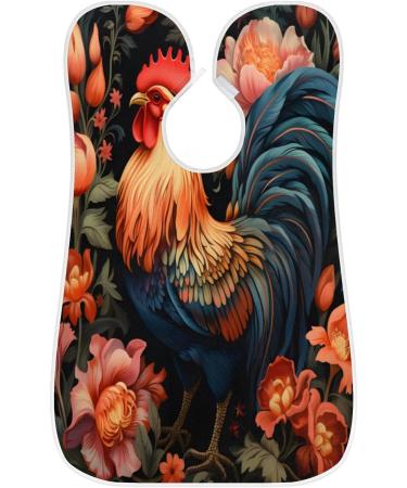 Flower Animal Rooster Beard Bib Apron - Ultimate Beard Hair Catcher for Men | Perfect Gift for Dad Husband | Father's Day Anniversary Christmas - Buy Online on GoSupps.com