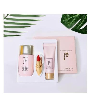 123 UBuy Shop_Korea Vital Hydrating Sun Fluid 60ml SPF 50+/PA+++ Sunscreen with Zinc Oxide Hyaluronic Acid Niacinamides and Ginseng Extract_Special Set with Cute gift Lipstick.