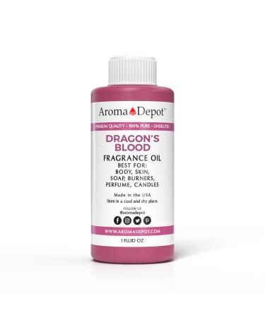 Dragon's Blood 1 oz. Fragrance Oil I Perfume I Skin Oil I Scented Oil. DIY Projects Such as Candles Bath Bombs Body Butters Creams & Lotions. Few Drops in The Diffuser Burners or Warmers.