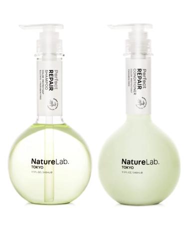 NatureLab. TOKYO Perfect Repair Shampoo & Conditioner Duo: Replenish and Restore Damaged  Color Treated Hair and Strengthen New Hair I 11.5 FL OZ Each Shampoo and Conditioner Duo