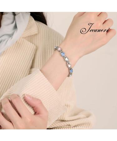 Jecanori Titanium Steel Magnetic Bracelets and Rings Set for Women with Ultra Strength Magnets - LH-Colorful | Includes Removal Tool and Gift Box - Buy Online on GoSupps.com