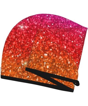 Rainbow Glitter Microfiber Hair Towel - Soft Super Absorbent Hair Wrap for Long Curly & Thick Hair - Quick Dry Coral Velvet Cap for Women - Buy Online on GoSupps.com