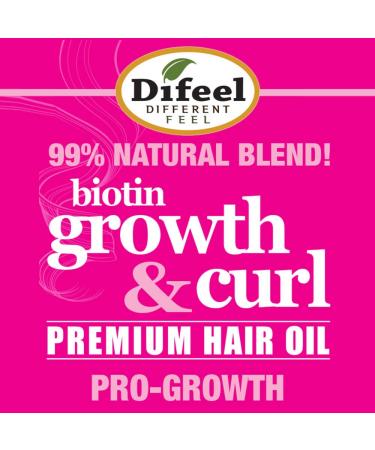 Difeel Biotin Growth & Curl Hair Oil 7.1 oz - Promotes Hair Growth and Defines Curls - Buy Online on GoSupps.com