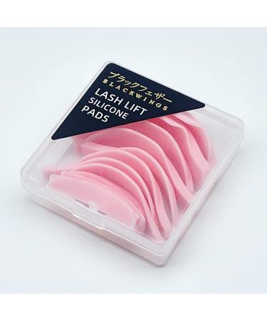 BLACKWINGS Eyelash Lash Lift Rods Pads 14 Pieces 7 Sizes 4 Kinds of Upper Eyelashes 3 Kinds of Lower Eyelashes (Pink)
