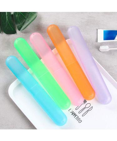 Travel Toothbrush Case - Portable Plastic Holder (7 Pack) | Mixed Color Travel Storage for Toothbrushes - International Shipping Available - Buy Online on GoSupps.com