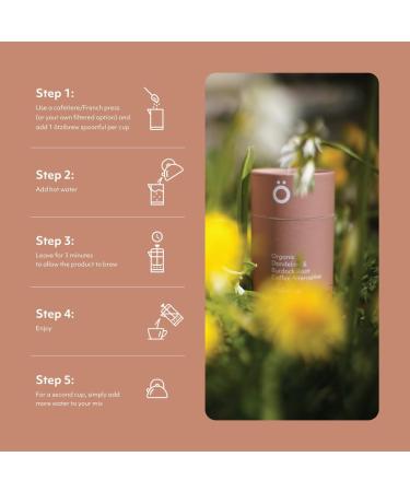 TziBrew Original Recipe Organic Dandelion & Burdock Root Coffee Alternative - 50+ Servings, Caffeine, Dairy & Gluten Free (160g) - Buy Online on GoSupps.com