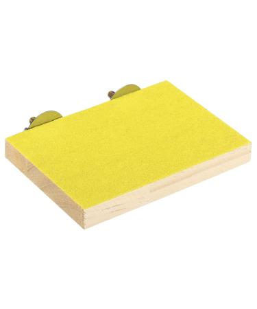 Patikil bird perch stand platform wood stand playground paw grinding clean for small bird parrot love bird parliament sittich wavy cage accessories yellow