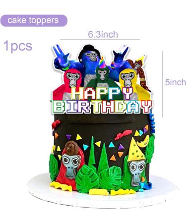 25Pack Gorilla Tag Cake Toppers Cupcake Toppers Gorilla Tag Birthday Party Decoration Cake Decorations - Buy Online on GoSupps.com