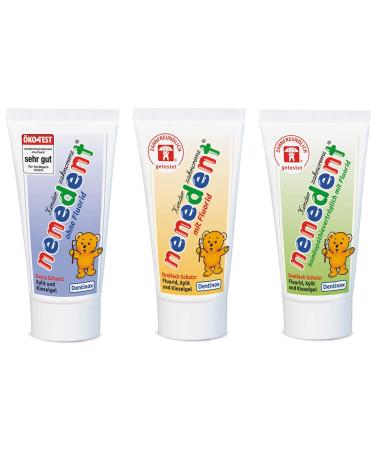 nenedent children's toothpaste sample set (3x 50ml) with all varieties - Buy Online on GoSupps.com