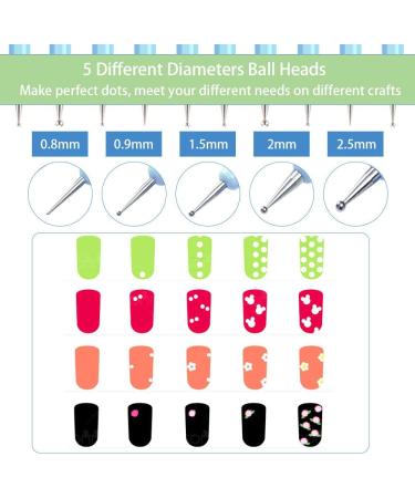 EMAGEREN 10 Dotting Tools Painting Brushes Set Nail Art Double Sided Dotting Tool Nail Art Rock Painting Pen Nail Art Dotting Pen Nail Art Brushes Set for Rock Painting Embossing Art Pottery Craft - Buy Online on GoSupps.com