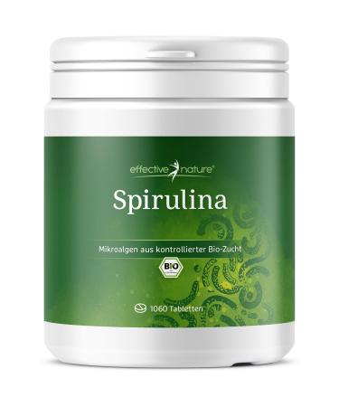 Spirulina Bio Presslingen - 1060 tablets - Pure Bio Spirulina (Arthrospira Platensis) - vegan - without additives - bottled and checked in Germany (DE - KO -006)