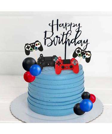 UFROMSKY 28pcs Video Game Cake Topper Headset Cake Topper Game Console Controller Cake Topper with Colorful Balls Trophy balloons for Video Game Themed Party Boys Teens Birthday Party - Buy Online on GoSupps.com