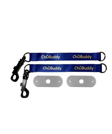 chubuddy Chewy Holders Set of 2-2 Navy Sublimated Tether-Bracelets and 2 Natural Straps