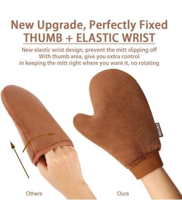 GAIYAH Self Tanning Mitt Applicator - Streak-free Fake Tan Mitt with Anti-slip Elastic Wrist for Seamless Application - Buy Online on GoSupps.com