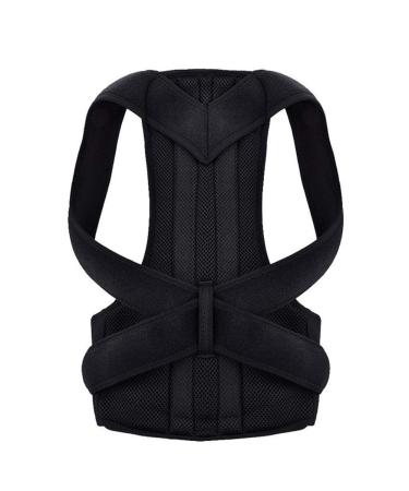 Back support Posture Corrector Men And Women Shoulder Lumbar Posture Corrector Adjustable Comfortable Back Correctors back Posture corrector (Black XL) Better life Black S
