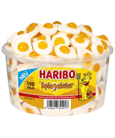 Haribo Œufs au plat boîte ronde 150 pièces 975g