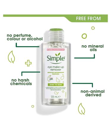 Simple Kind To Eyes Eye Make Up Remover 125ml - Gentle & Effective Solution - Buy Online on GoSupps.com