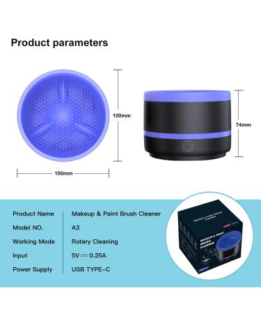 SOGUE Electric Makeup Brush Cleaner with USB Type-C Charger - Portable Automatic Beauty Brush Cleaner Machine (Blue) - Buy Online on GoSupps.com