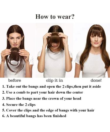 Sego Clip-In Ponytail Hair Extensions - Silver Gray Fringe Bangs | Real Hair Front Hairpieces with 2 Clips - Buy Online on GoSupps.com