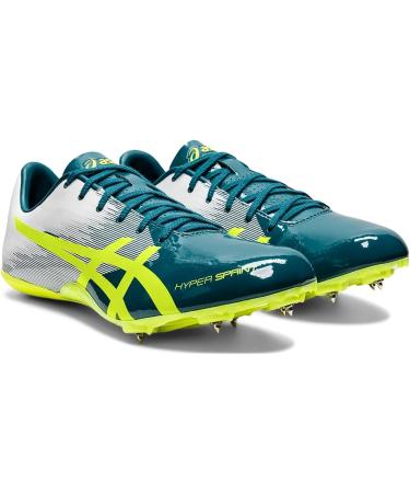 ASICS Hyper Sprint 7 Track & Field Shoes - Velvet Pine/Safety Yellow - Size 10 Wide Women/8.5 Men - Buy Online on GoSupps.com
