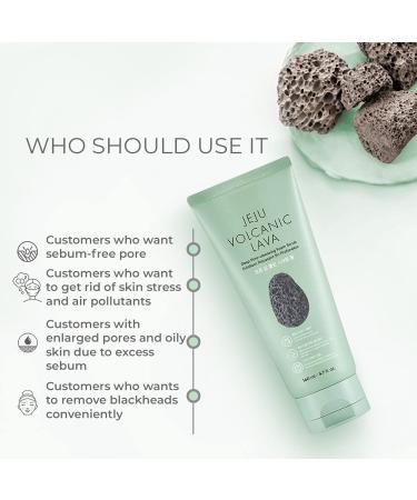 Jeju Volcanic Lava Deep Pore Cleansing Foam Scrub - The Face Shop (4.7 fl. oz) | Best for Clear Skin - Buy Online on GoSupps.com