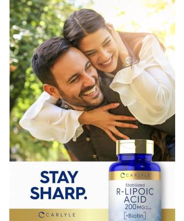 Carlyle R-Lipoic Acid 200mg - 60 Capsules | Stabilized R-Lipoic Acid with Biotin | Non-GMO & Gluten Free - Shop Now - Buy Online on GoSupps.com