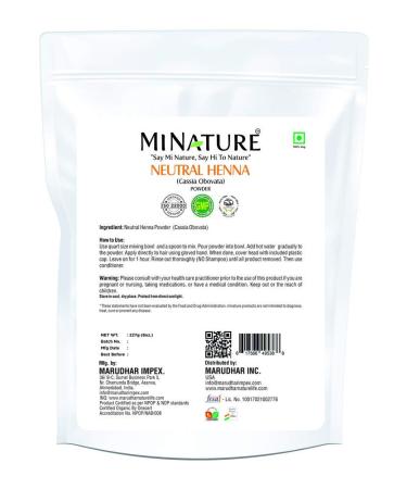 Mi Nature Neutral Henna Powder (Cassia Obovata) 8 oz - Hair Conditioning Herbal Care | No Color | Pack of 1 - Buy Online on GoSupps.com