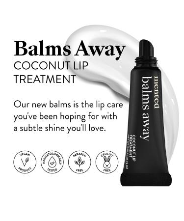 Mented Cosmetics Balms Away Coconut Lip Treatment - Moisturizing Lip Balm Therapy for Dry Lips - Vegan, Paraben-Free, Cruelty-Free - Buy Online on GoSupps.com