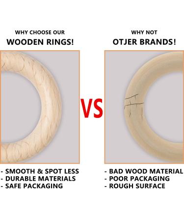 Buy RUBY Natural Wooden Ring Teething Ring 10 Pack for Arts & Crafts ( 5.4 cm) | International Shipping Available - Buy Online on GoSupps.com