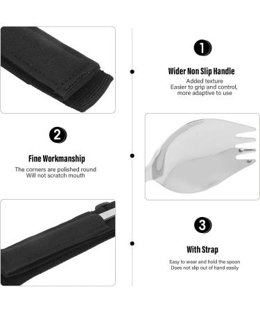 Adjustable Weighted Fork Spoon Set with Strap | Stainless Steel Adaptive Cutlery for Arthritis & Hand Tremors - Buy Online on GoSupps.com
