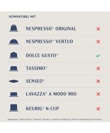 By Amazon Coffee Lungo Capsules Dolce Gusto Compatible Medium Roast 48 Portions 3-Pack with Rainforest Alliance Certification - Buy Online on GoSupps.com