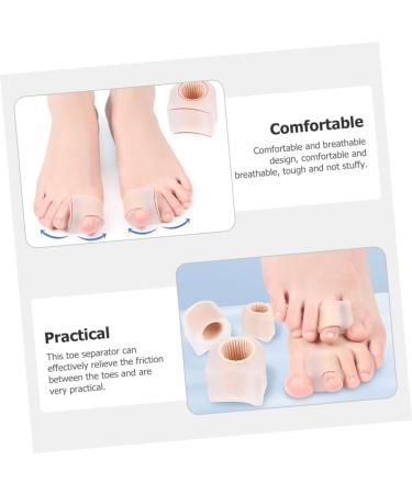 2 Pairs Toe Separator & Protector Set | Multipurpose Fiber Tool for Toe Separation, Bunion Cover & Hammer Toe | Reusable Toe Spacers | 3.6x3.5cm - Buy Online on GoSupps.com