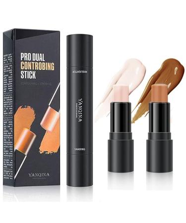 Go Ho 2 Colors Contour Stick-2 in 1 Double-side Concealer Stick,Highlighter Makeup Stick,Long-lasting Waterproof 3D Face Professional Makeup Cream Contour Stick,Shading Body Makeup Cream Foundation Pen,01#Lvory and Dark Br… - Buy Online on GoSupps.com