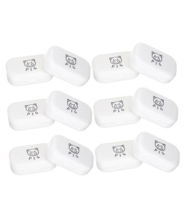 Homsfou cardboard with 36 pieces of contact travel set hard contact lens container lentil holder container for soaking lentils case beauty mirror simple white travel plastic