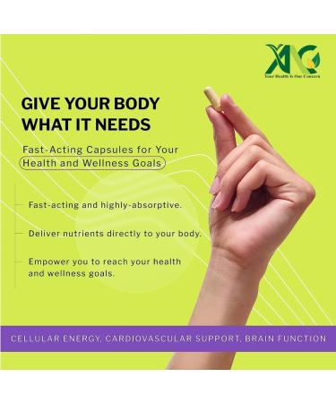 High Absorption CoQ10 with Turmeric - Extra Strength 200mg Antioxidant Supplement for Heart & Brain Health - 60 Capsules - Buy Online on GoSupps.com