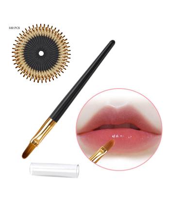Disposable Makeup Lip Brushes - 100pcs Set | Mini Lip Applicator & Eyeshadow Wands | Portable Lip Gloss Brush for Flawless Application | No Shedding - Buy Online on GoSupps.com