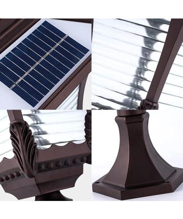 Outdoor Solar Post Light Gate Exterior Pillar Lamp Aluminum Bollard Column Lamp Fence Stigma Light Waterproof IP65 Garden Street Light - Buy Online on GoSupps.com