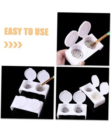 Healeved Nail Art Brush Cup Dapping Dish for Nails Dappen Dish for Nails Monomer Dish with Lid Nail Dappen Dish Soaking Bowl for Acrylic Nails Nail Bowl Tool Stainless Steel Various - Buy Online on GoSupps.com