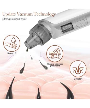 Blackhead Remover Black Head Remover for Face Whitehead Acne Remover with 6 Suction Power 4 Probes and LED Display Deep Cleansing Unclogging Pores Blackhead Remover Tool - Buy Online on GoSupps.com