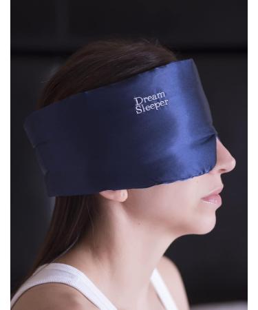 Hypoallergenic Sleep Mask for Chronic Migraine | Total Blackout Silk Mask with Large Straps | Free Lifetime Replacements | Dream Sleeper Mascara dormir - Buy Online on GoSupps.com
