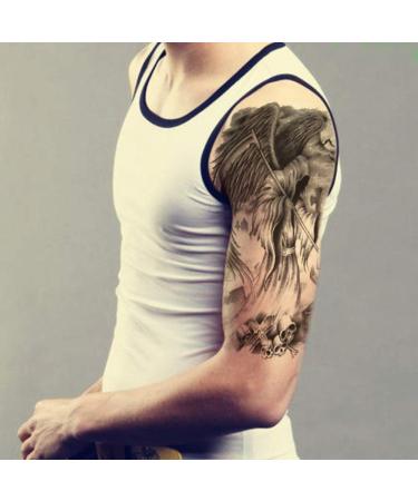 Skull and Rose Temporary Tattoos - Large Body Art for Men, Women, Boys & Girls - Buy Online on GoSupps.com