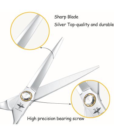 PURPLEBIRD 6 Inch Hairdressing Scissors - Professional Japanese Stainless Steel Barber Scissors for Salon, Men, Women, Children - A-6 Shear - Buy Online on GoSupps.com