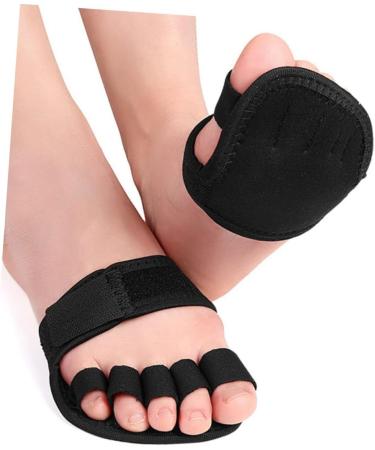 FOMIYES Five Finger Half Socks - Sweat-Absorbing Forefoot Pads Anti-Slip Palm Cushions - 2 Pairs - Black 12x10.5cm - International Shipping Available - Buy Online on GoSupps.com