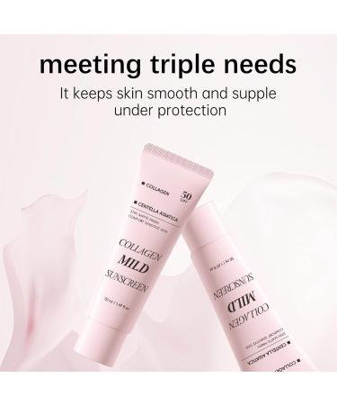 Cr me Solaire Spf 50 Collag ne Visage Creme Solaire Cor enne Spf 50 Visage Collagen Sunscreen Cr me Solaire Hydratant Anti- ge Imperm able L'eau Avec Protection Uva/Uvb L ger Et Hydratant (3) - Buy Online on GoSupps.com