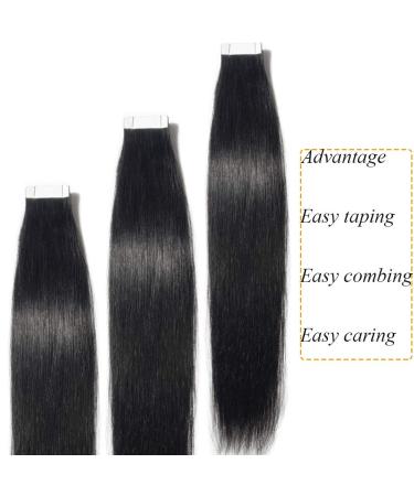 Buy Silk-Co Tape In Extensions | Real Remy Hair - #1 Deep Black - 20 Packs 4cm Wide - 50g - 55cm Length - Wholesale International Shipping - Buy Online on GoSupps.com