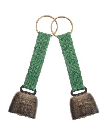 Toddmomy Camping Accessories 2 Loud Bear Dells Dog Color Bell Pet Bell Tracker noise manufacturers Anti-theft bell pendant for camping green Velcro
