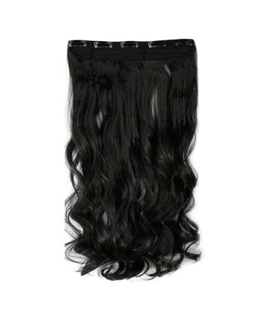 61cm Clip-In Hair Extensions - Human Hair Wavy Natural Black 5 Clips 120g - Shop Now! - Buy Online on GoSupps.com